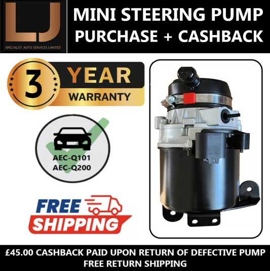 Mini Power Steering Pump | Remanufactured | £45.00 Cashback | 3 Year Warranty
