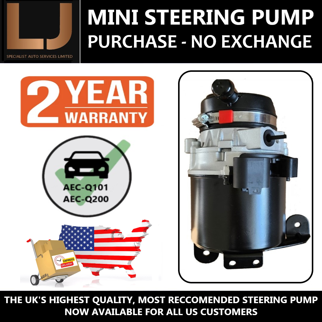 Mini Power Steering Pump | US Customers | No Surcharge | Remanufactured | Dorman / Bosch Equivalent | 2 Year Warranty