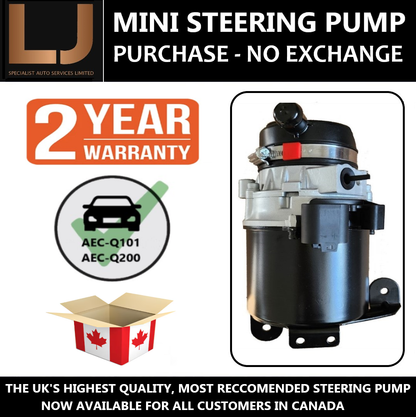 Mini Power Steering Pump | Canada Customers | No Surcharge | Remanufactured | Dorman / Bosch Equivalent | 2 Year Warranty