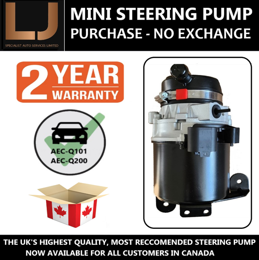 Mini Power Steering Pump | Canada Customers | No Surcharge | Remanufactured | Dorman / Bosch Equivalent | 2 Year Warranty